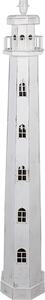 Clayre & Eef Lampada da terra Lighthouse 23x23x140 cm Legno bianco