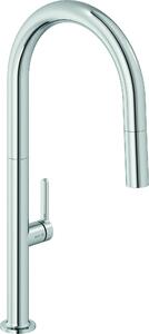 Kludi AUREA, miscelatore monocomando per lavello, doccetta estraibile, cromato, 1 pz