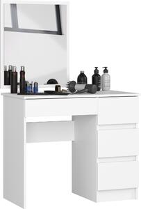 Akord Toeletta Con Specchio Sul Lato Destro Bianca 90X50X142 Cm