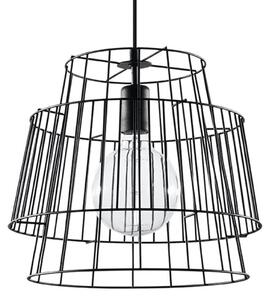 Lampada a sospensione GATE nero 1xE27 15W acciaio 130x35x35cm Sollux Lighting