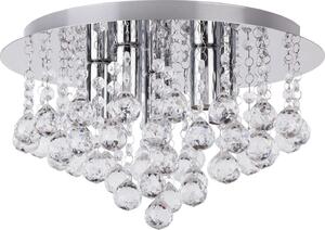 Rabalux 2616 Lampada da soffitto a 5 faretti Corinna, E14, argento, rotonda, stile moderno, ø350 mm