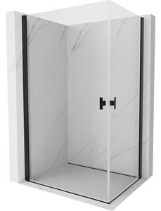 Mexen Mist-B Duo cabina doccia a battente 100 x 90 cm, trasparente, nero - 8A2-100-090-70-00