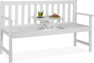 Panca da giardino relaxdays 10038652_0 legno bianco 152,0 cm