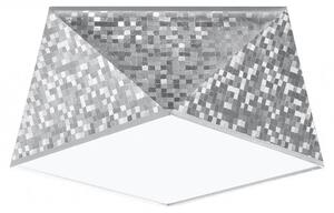 Lampada da soffitto HEXA 25 argento 1xE27 15W PVC 15x25x25cm Sollux Lighting
