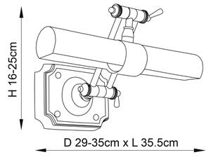 Endon 69832 - Lampada per quadri WINCHESTER 2xE14/6W/230V 35,5 cm ottone