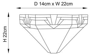 Endon 64288 - Applique da parete Tiffany NEVADA 1xE14/40W/230V