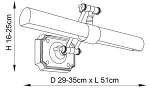Endon 69833 - Lampada per quadri WINCHESTER 2xE14/6W/230V 51 cm ottone