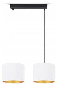 Lampada da soffitto bianca apparecchio velour vintage moderno E27 apparecchio di design a 2 luci N230-H2-W