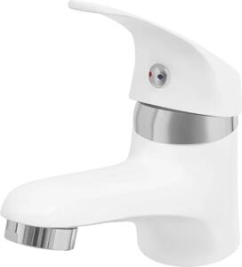 Rubinetteria per bagno - Rubinetto per lavabo - Montaggio a vista - Monocomando - Caldo/freddo - Ottone - Cartuccia ceramica - Bianco
