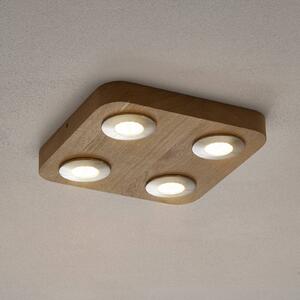 Spot-Light Plafoniera LED Sunniva di rovere, 4 luci