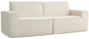HOMCOM Divano 3 posti in velluto a coste 230 cm, moderno divano, nessun montaggio necessario, beige | Aosom Italy