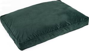 Esclusivo letto per cani Cuscino per cani in memory foam Letto per cani lavabile Camoscio XXL: 100 x 120 cm Colore: Velluto verde