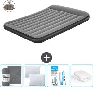 Materasso gonfiabile Bestway - 2 persone - 152 x 203 x 30 cm - Grigio - Accessori inclusi