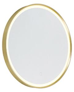 Specchio da bagno oro 50 cm con LED dimmerabile a 3 livelli con touch rotondo - Miral