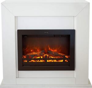 Caminetto elettrico Xaralyn - Adra EFL-MDW - legno bianco - 1500 Watt di riscaldamento - con telecomando - caminetto da incasso incluso - caminetto decorativo