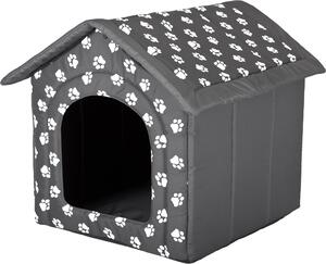 Cuccia per cani con cuccia per interni ed esterni - pieghevole, resistente alle intemperie - 38x32 cm - tetto con cerniera | PillowPrim