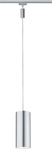 Lampada a sospensione LED Paulmann URail, modello "Barrel", 6W, 9VA, 350mA, finitura cromo opaco/alluminio anodizzato, metallo