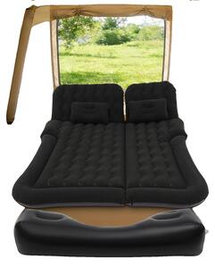 Materasso gonfiabile, realizzato in materiale floccato, dimensioni 1,74 m x 1,26 m, capacità di carico 300 kg, pompa DC 12V 75W, peso lordo 3,4 kg