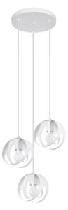 Lampada a sospensione TULOS 3P bianco 3xE27 15W acciaio 117x30x30cm Sollux Lighting