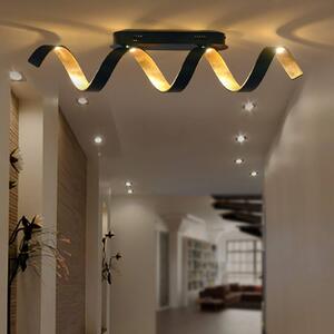 Eco-Light Plafoniera LED Helix in nero-oro