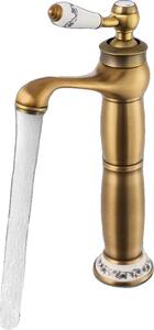 Rubinetto da cucina, design antico, temperatura regolabile, oro