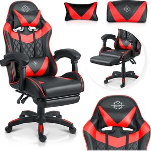 Sedia da gioco Sofotel Draknor II nera e rossa