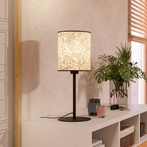 EGLO Lampada da tavolo Butterburn, altezza 47,5 cm, beige/verde, tessuto