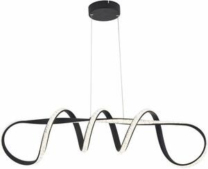 Lampada a sospensione LED Vesper nera 40W, tonalità di bianco, 3200 lm, acrilico, dimensioni: 120x92x20 cm, IP20, Reality