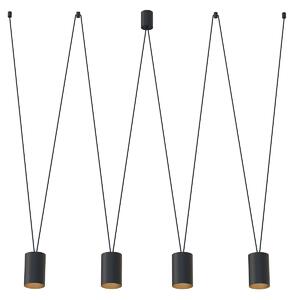 Lampadario MORE TONE nero 4xGU10x10W in metallo, dimensioni: 122x160x9 cm, IP20, Nowodvorski Lighting