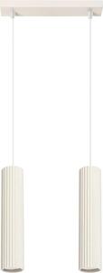 Lampada a sospensione KARBON 2 beige 2xGU10 10W alluminio 90x6.5x30cm Sollux Lighting