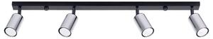 Lampada a soffitto WINX 4L nero/cromo 4xGU10 10W acciaio 18.5x6x82cm Sollux Lighting