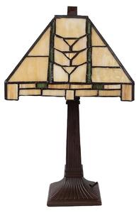 Lampada da tavolo Tiffany Clayre & Eef 23x23x38 cm in vetro beige