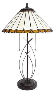 Clayre & Eef Lampada da tavolo Tiffany Ø 41x69 cm Vetro beige marrone