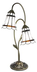 Clayre & Eef Lampada da tavolo Tiffany 61 cm Marrone Bianco in poliresina