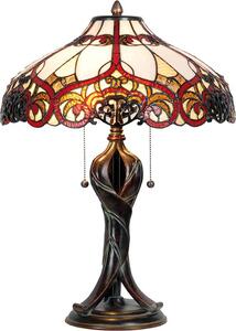 Lampada da tavolo Tiffany Clayre & Eef Ø 41x56 cm Vetro rosso beige