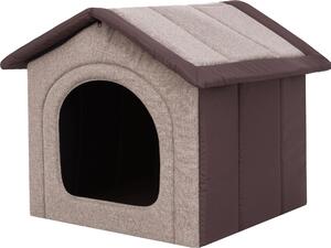 Casetta pieghevole per cani da interno ed esterno - 6 misure - lavabile, leggera, 76x72 cm cappuccino con marrone