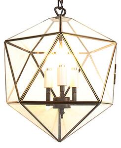 Clayre & Eef Lampada a sospensione 30x30x160 cm Metallo trasparente