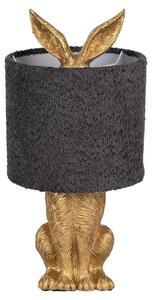 Clayre & Eef Lampada da tavolo Rabbit Ø 20x43 cm Plastica color oro