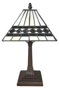 Clayre & Eef Lampada da tavolo Tiffany 20x20x34 cm Beige Poliresina
