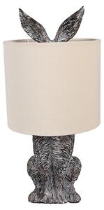Clayre & Eef Lampada da tavolo Rabbit Ø 20x43 cm Marrone Beige Poliresina