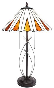 Clayre & Eef Lampada da tavolo Tiffany Ø 41x69 cm Vetro beige marrone