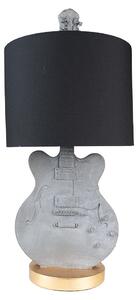 Clayre & Eef Lampada da tavolo Chitarra Ø 30x68 cm Plastica grigia