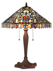 Lampada da tavolo Tiffany Clayre & Eef Ø 47x60 cm Vetro blu beige