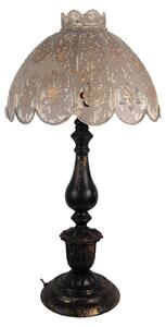 Clayre & Eef Lampada da tavolo Ø 41x75 cm Nero Grigio Metallo