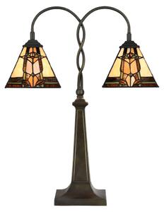 Lampada da tavolo Tiffany Clayre & Eef 48x66 cm in vetro beige marrone
