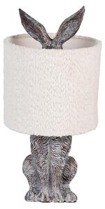 Clayre & Eef Lampada da tavolo Rabbit Ø 20x43 cm Marrone Beige Plastica