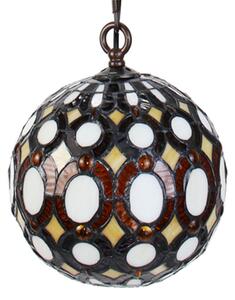 Clayre & Eef lampada a sospensione Tiffany Ø 20x116 cm in metallo giallo