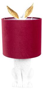 Clayre & Eef Lampada da tavolo Coniglio Ø 20x43 cm Bianco Rosso Poliresina