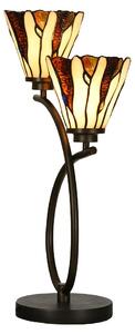 Lampada da tavolo Tiffany Clayre & Eef 46x28x63 cm in vetro beige