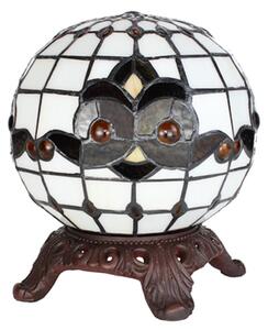 Lampada da tavolo Tiffany Clayre & Eef Ø 20x25 cm Vetro bianco nero